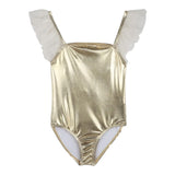 Billieblush Costume Intero Tinta Unita con Fiocco per Bambina U21099 ORO BillIEBLUSH 