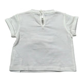 M+E' T-Shirt Girocollo tinta unita con Stampa Panna per Bambina UE1857J PANNA M+E' 