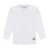 Scotch &amp; Soda White Long Sleeve Solid Color Shirt For Boys
