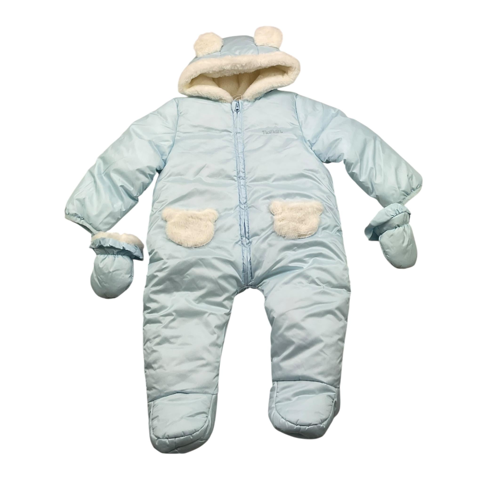 NANAN eskimo tinta unita con cappuccio Azzurro per Neonato I2351706A AZZURRO NANAN 