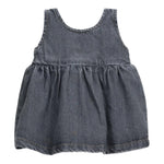 PLAY UP abito in denim tinta unita con bottoni Nero per Bambina PA022AP11457J NERO PLAY UP 