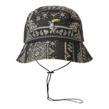 Tooco Solid Color Fisherman Hat With Gray Pattern For Kids