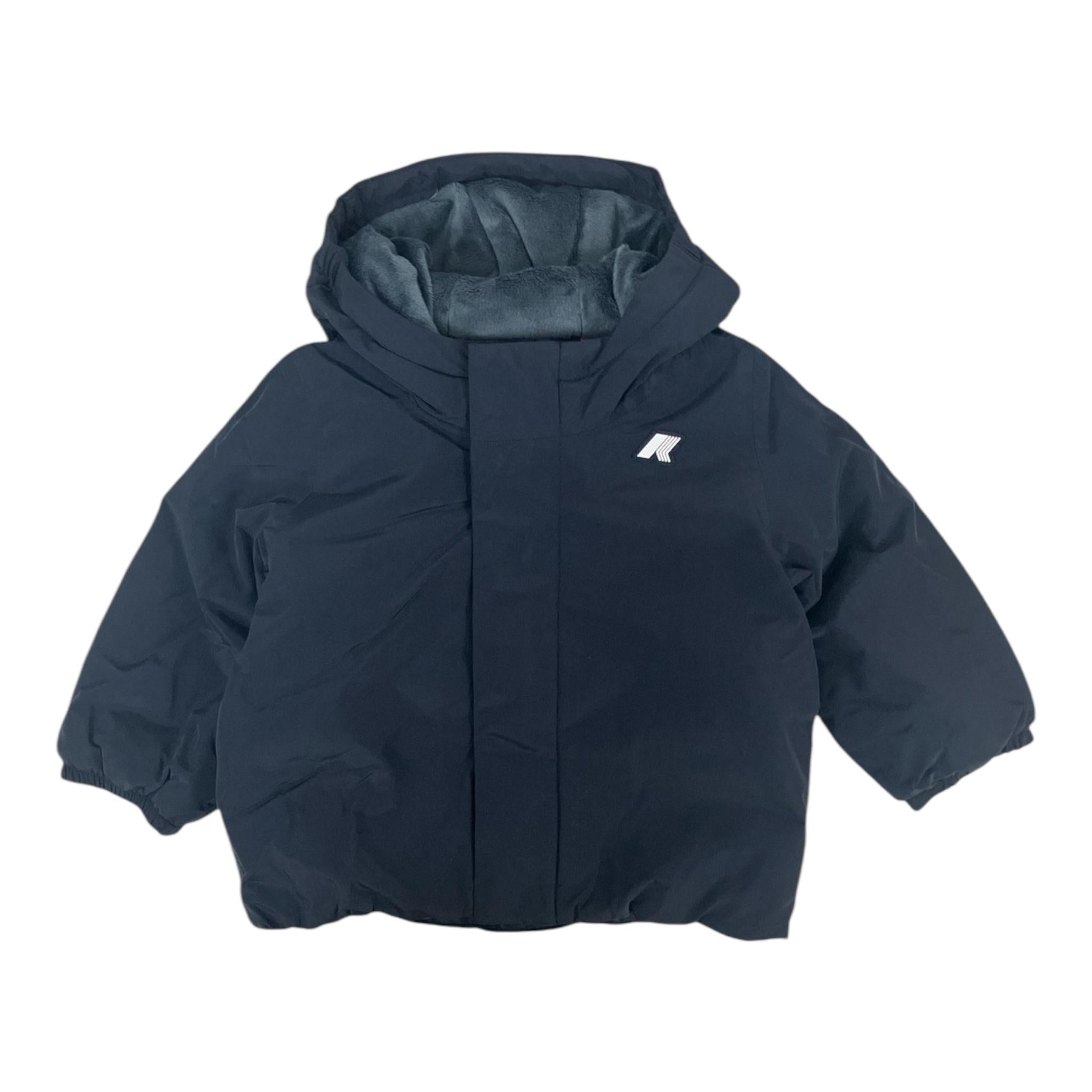 K-WAY giubbino tinta unita con cappuccio Blu per Neonato K4137VWX BLU K-WAY 