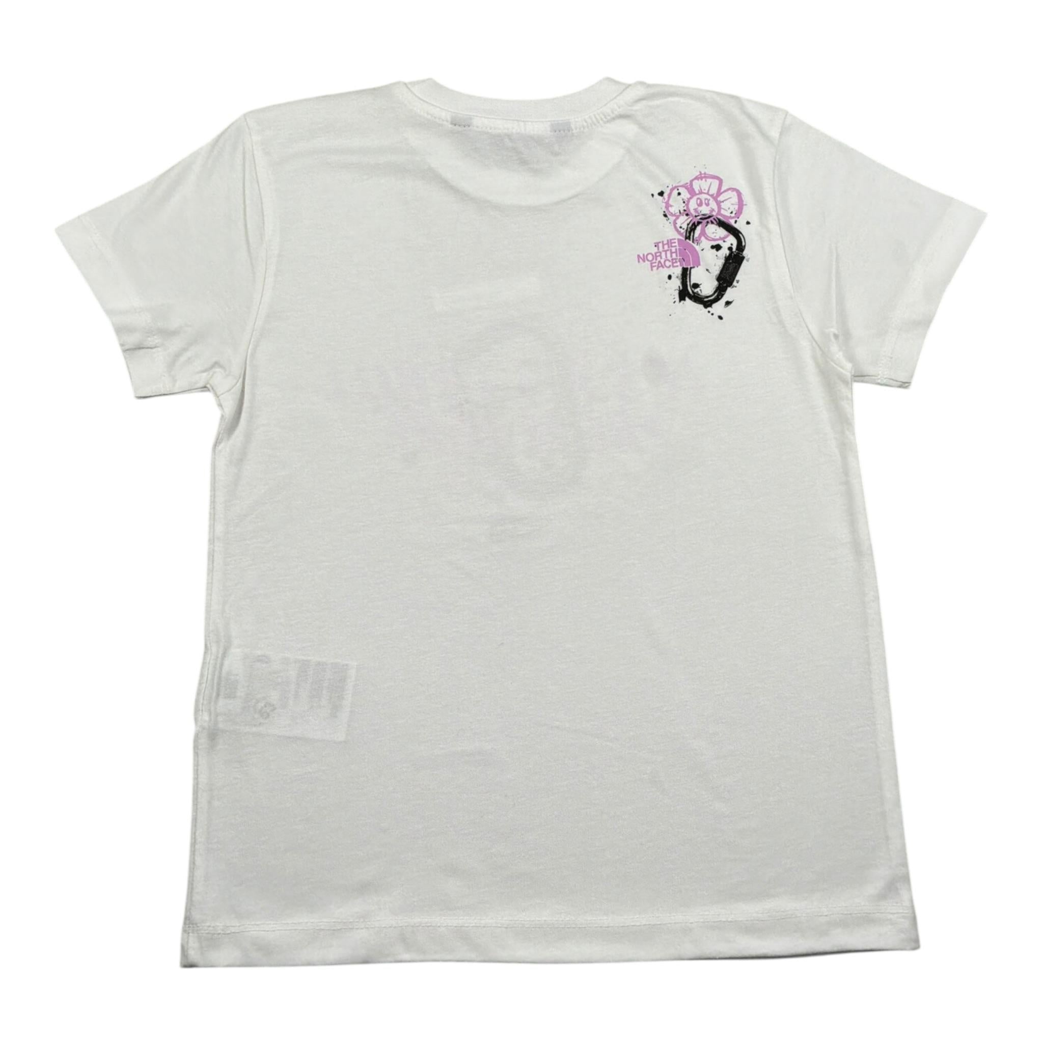 The North Face T-Shirt Girocollo tinta unita con Stampa Bianco per Bambina NF0A8AXFFN41XSX BIANCO THE NORTH FACE 