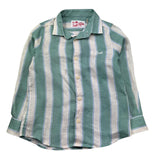 Saint Barth Camicia Manica Lunga Fantasia A Righe per Bambino AGNES VERDE SAINT BARTH 