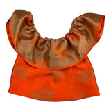 Mariuccia Plain Shirt With Orange Ruffle Armhole For Baby Girl