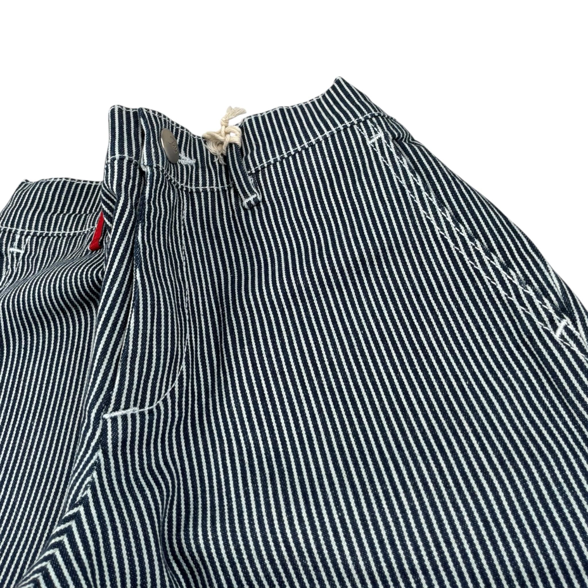 Fay Pantalone Tinta Unita con Fantasia A Righe per Bambino 5O6061 BLU FAY 