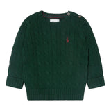 RALPH LAUREN maglia tinta unita con logo Verde per Bambino 320702674054J VERDE RALPH LAUREN 