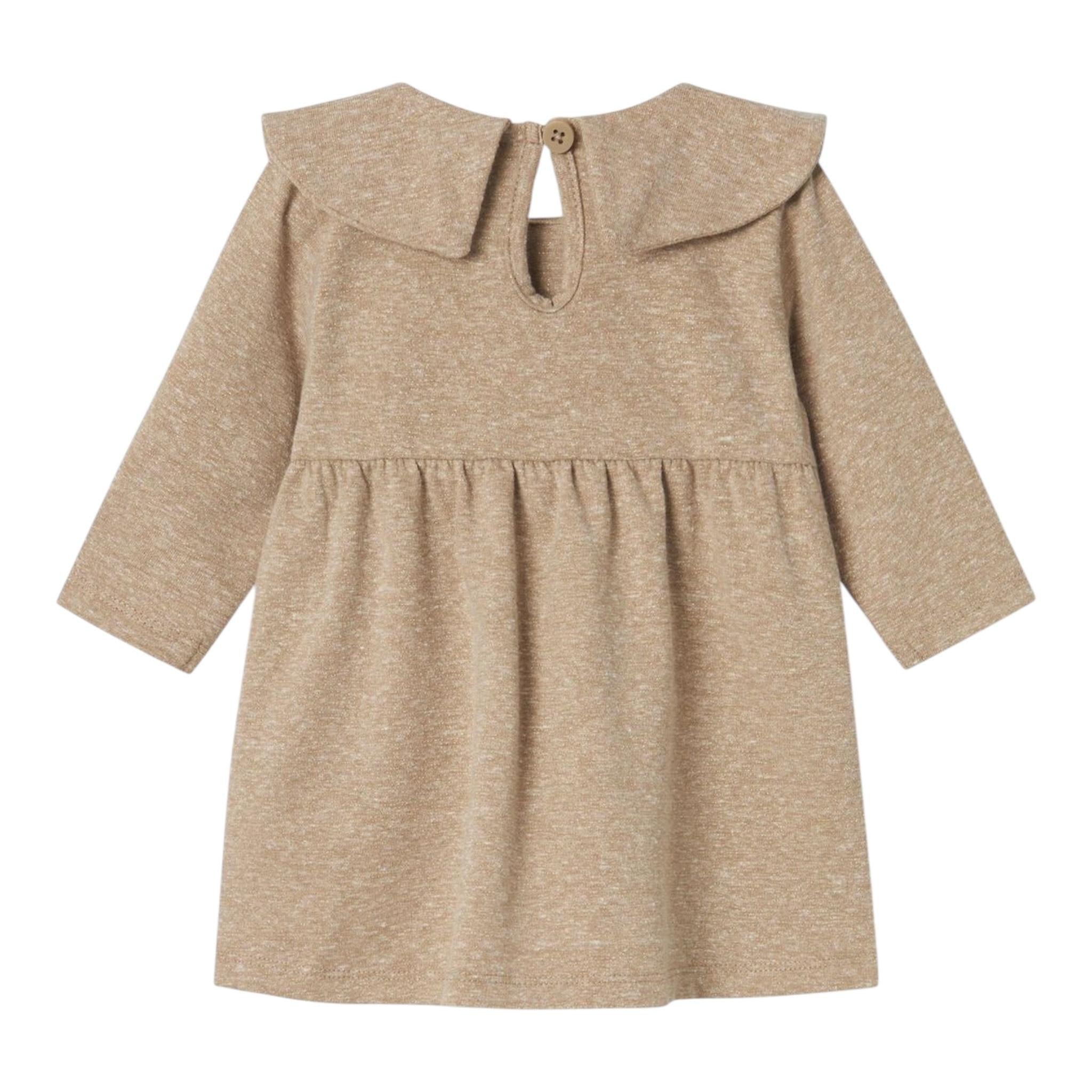 NAME.IT abito manica lunga tinta unita con colletto Oro per Neonata 13236106 ORO NAME.IT 