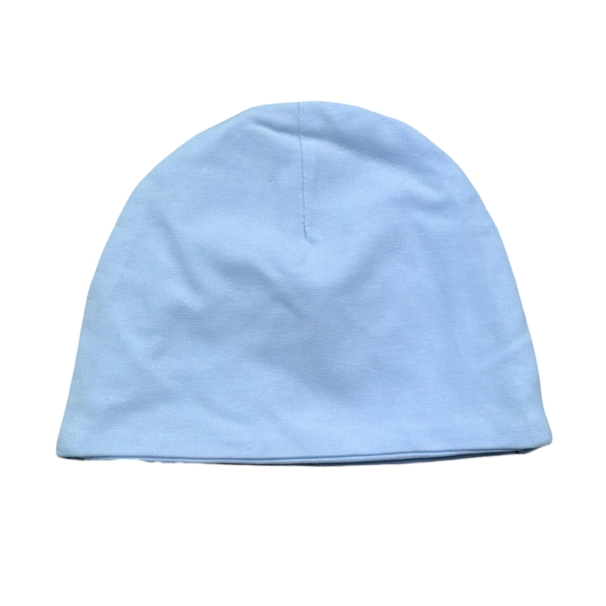 Le Bebe' Cappello Tinta Unita con Stampa per Neonato LBB5295 AZZURRO LE BEBE' 