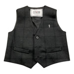 CESARE PACIOTTI gilet tinta unita con logo Nero per Neonato GLP2324BN NERO CESARE PACIOTTI 