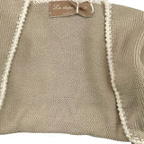 La Stupenderia Plain Sand Embroidery Shrug For Girls