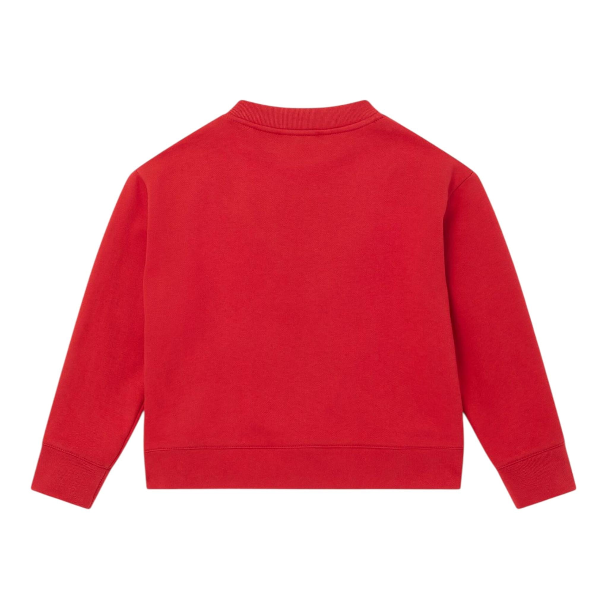 STELLA McCARTNEY felpa chiusa girocollo tinta unita con frange Rosso per Bambina TT4D20 ROSSO STELLA McCARTNEY 