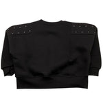 MARIUCCIA felpa chiusa girocollo tinta unita con brillantini Nero per Bambina MBFW23F224 NERO MARIUCCIA 