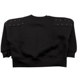 MARIUCCIA felpa chiusa girocollo tinta unita con brillantini Nero per Bambina MBFW23F224 NERO MARIUCCIA 