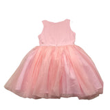 Fun &amp; Fun Solid Color Ceremony Dress With Armholes And Pink Tulle For Girls