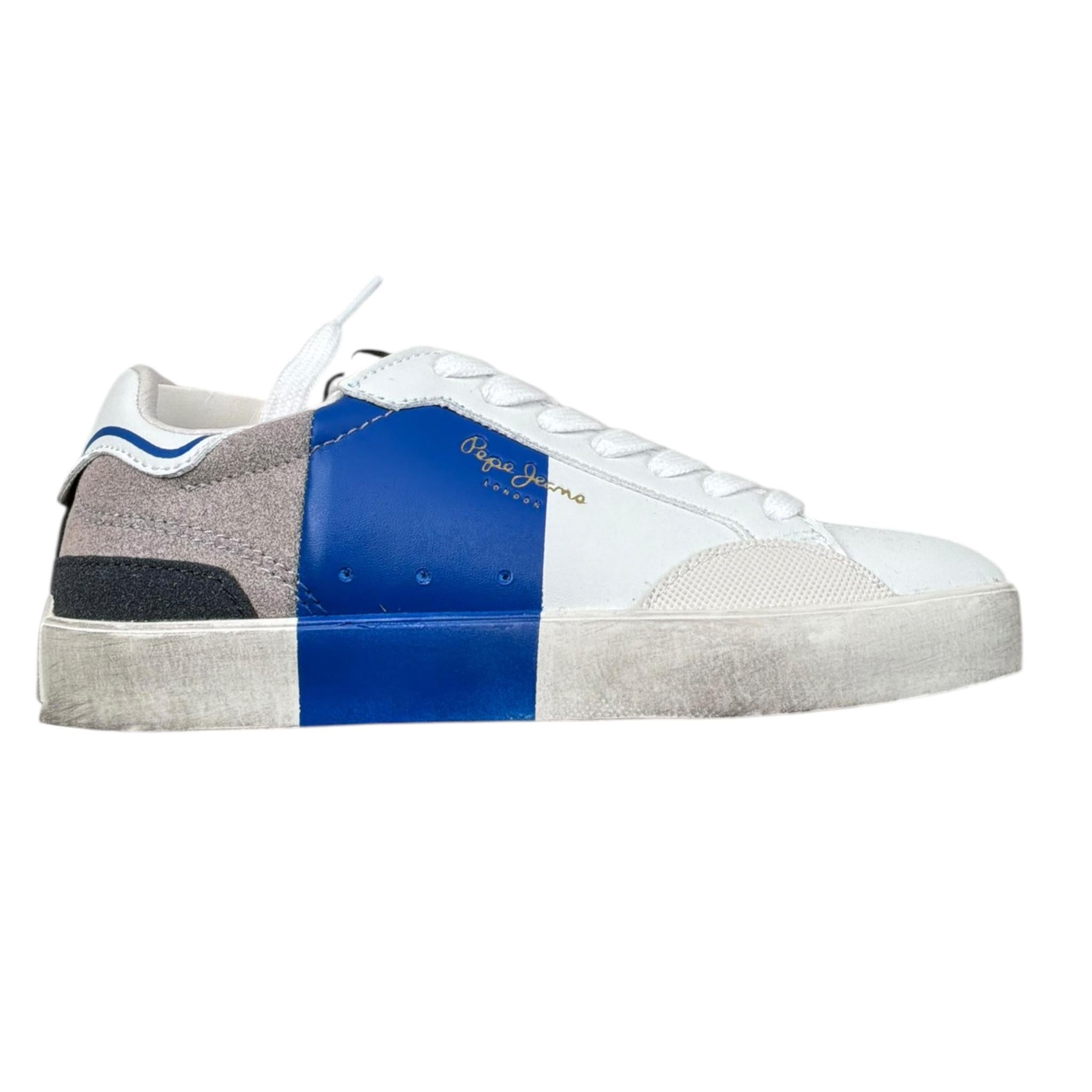 Pepe Feamo Sneakers Bicolore con Lacci per Bambino PBS30592 BIANCO/BLU PEPE JEANS 