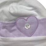 I Delfi Cappello Bicolore con Stampa per Neonata 25P5064 BIANCO/LILLA I DELFI 