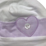 I Delfi Cappello Bicolore con Stampa per Neonata 25P5064 BIANCO/LILLA I DELFI 