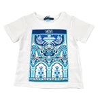 Move T-Shirt Tinta Unita Girocollo con Stampa per Neonato PRINTBIAN BIANCO MOVE 