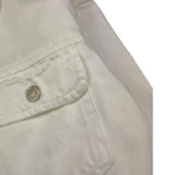 Manila Grace Giubbino Tinta Unita In Denim per Bambina MG2051 BIANCO MANILA GRACE 