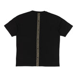 Balmain Solid Color Crew Neck T-Shirt With Black Logo Print For Girls