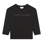 MARC JACOBS shirt girocollo tinta unita con logo Nero per Neonato W60322N NERO MARC JACOBS 