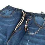Never Too Jeans tinta unita con Elastico In Vita Blu per Bambino 174000 BLU NEVER TOO 
