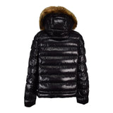 BLAUER giubbino tinta unita con cappuccio e logo brillantinato e interno beige Nero per Bambina 24WBLG03075 NERO BLAUER 
