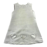 Illiana Sand Glitter Solid Color Sleeveless Dress For Girls