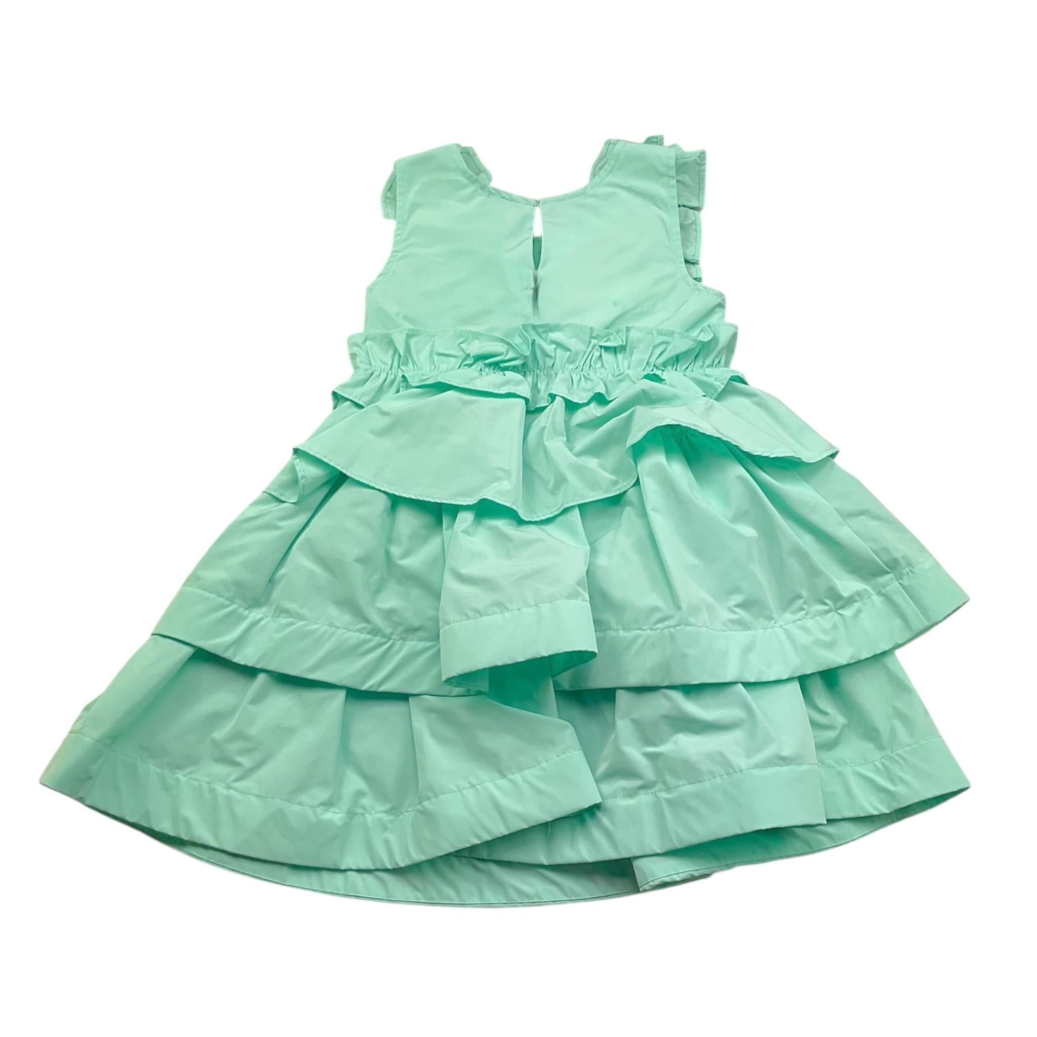 Twinset Abito Giromanica Tinta Unita per Bambina 231GJ2Q5F VERDE ACQUA TWINSET 