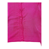 Alice Pi Fuchsia Solid Color Cardigan for Girls