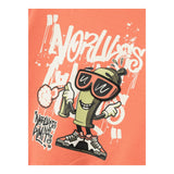 NAME.IT felpa chiusa girocollo tinta unita con stampa in contrasto Salmone per Bambino 13233081 SALMONE NAME.IT 