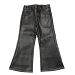 NAME.IT pantalone in ecopelle tinta unita modello zampa Nero per Neonato 13235876 NERO NAME.IT 