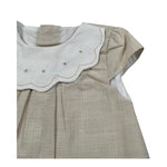 Paz Rodriguez Set Abito Mezza Manica-Coulotte Tinta Unita per Neonata 004152719X BEIGE PAZ RODRIGUEZ 