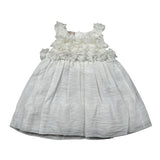 Please Abito Giromanica Tinta Unita con Tulle per Neonata AB36370G73 BIANCO PLEASE 