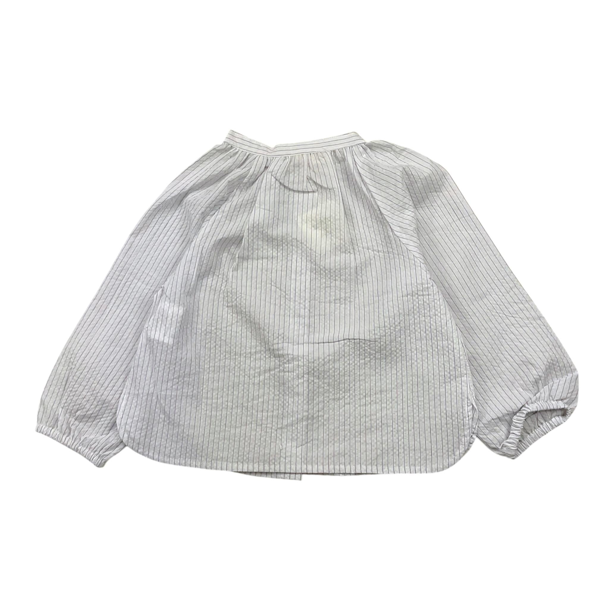 Babe & Tess Camicia Tinta Unita con Fantasia A Righe per Neonata 03518037N BIANCO BABE & TESS 