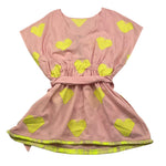 Piccola Ludo Abito Tinta Unita con Fantasia per Bambina BS10WB052 ROSA PICCOLA LUDO 