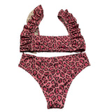 Island Coco Costume 2 Pezzi Fantasia Maculata per Bambina ICJ840J FUXIA ISLAND COCO 