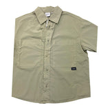 Aspesi Green Button Down Half Sleeve Shirt For Kids