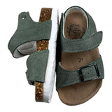 Colors Of California Solid Color Sandals With Contrast Sole Green For Newborn