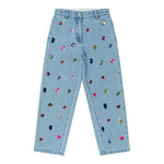 Stella Mccartney Jeans Tinta Unita con Applicazioni per Bambina TW6C20 AZZURRO STELLA McCARTNEY 