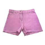 Stella Mccartney Solid Color Denim Shorts With Elastic Waist Pink For Girls