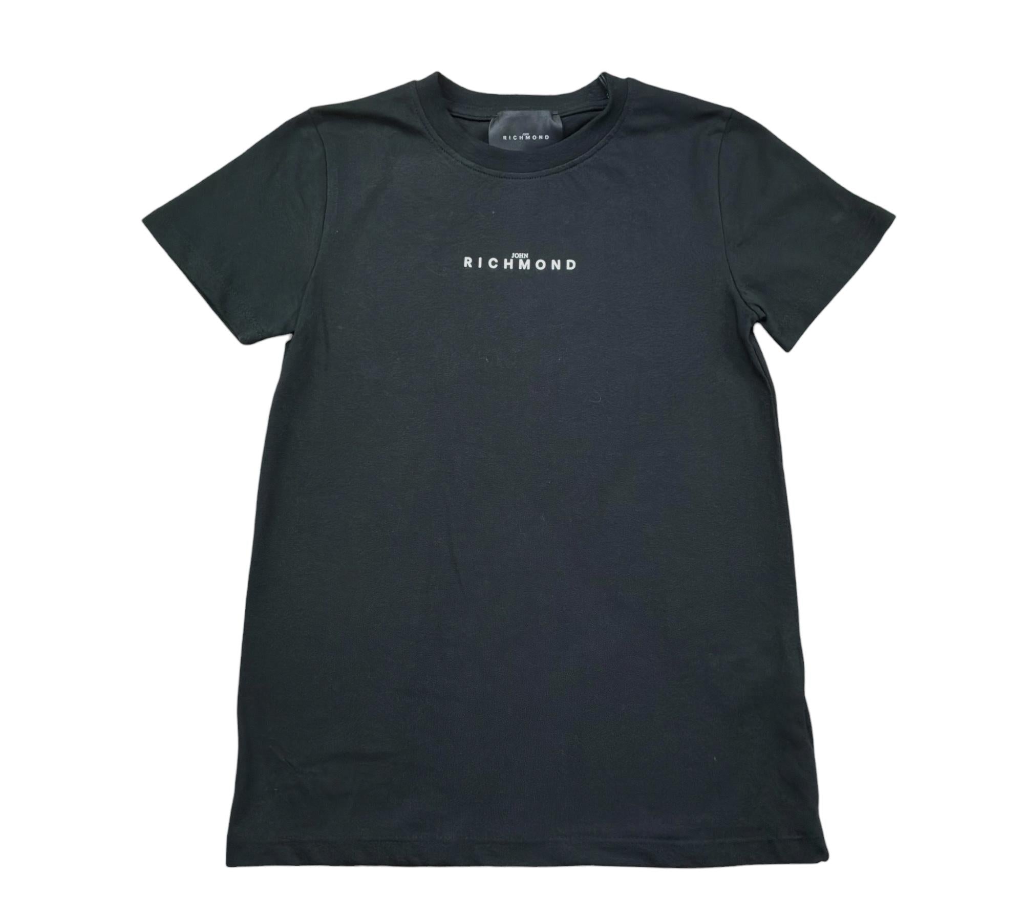 John Richmond T-Shirt Girocollo Tinta Unita con Logo per Bambino RBP26005TS NERO JOHN RICHMOND 