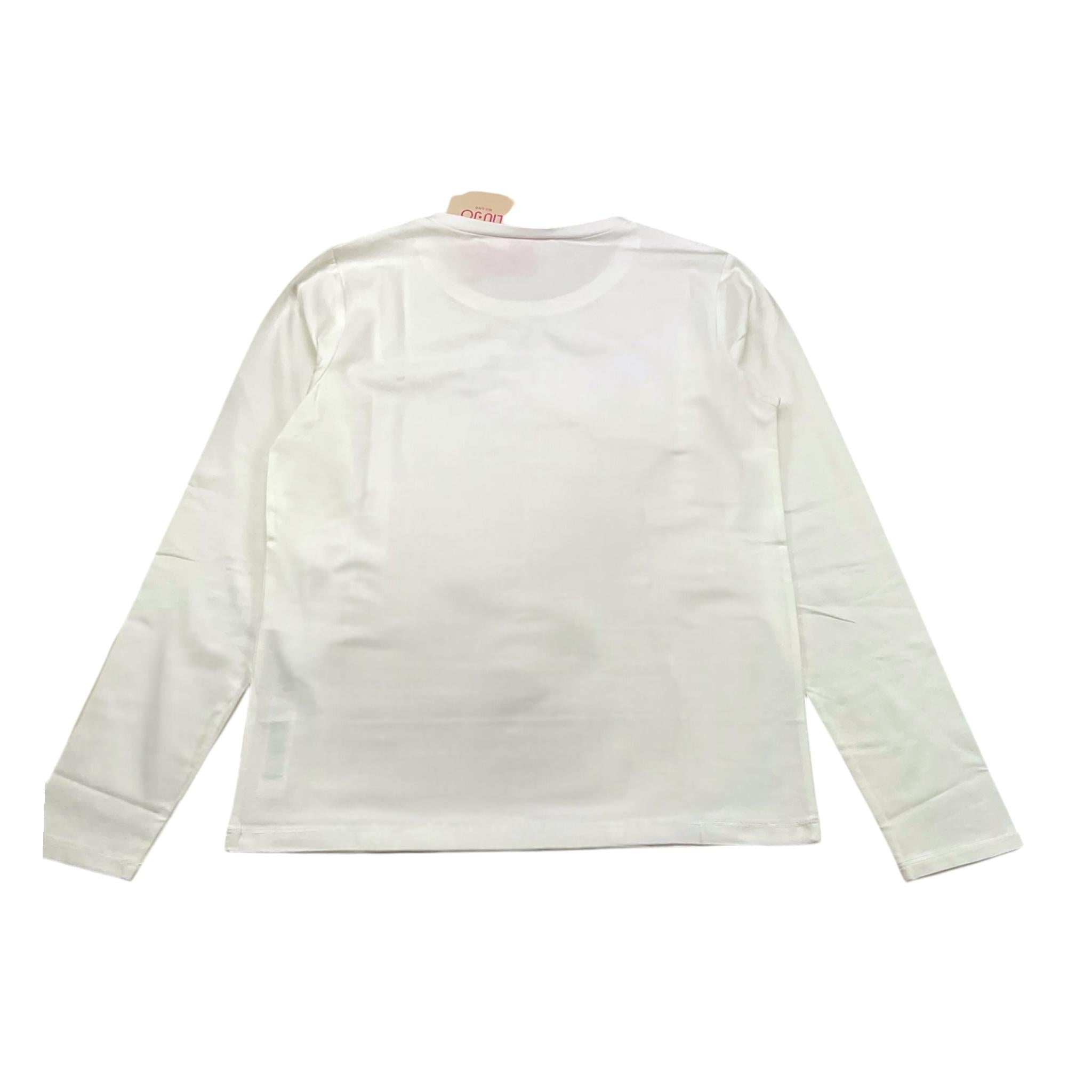 LIU JO shirt girocollo tinta unita con stampa Bianco per Bambina GF4094 BIANCO LIU JO 