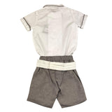 La Stupenderia 2 Piece Set Shirt Body-Bermuda White/Beige For Newborn