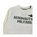 Aeronautica Militare Felpa Chiusa Girocollo Tinta Unita con Stampa Logo per Bambino 251FE0027AJ BIANCO AERONAUTICA MILITARE 