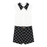 Elisabetta Franchi Tuta Giromanica Bicolore per Bambina EFTA100 BIANCO/NERO ELISABETTA FRANCHI 