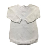 Wedoble Baby Boy Solid Color Long Sleeve Romper Blue