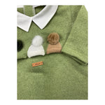 NINNAOH tutina tinta unita con colletto Verde per Neonato I24262T VERDE NINNAOH 